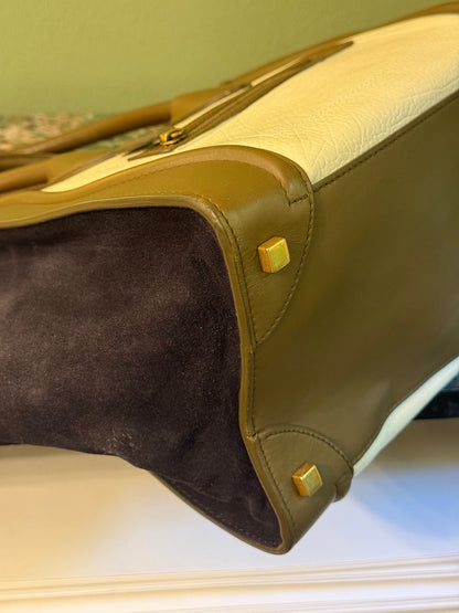 CELINE TRICOLOR MINI LUGGAGE HANDBAG