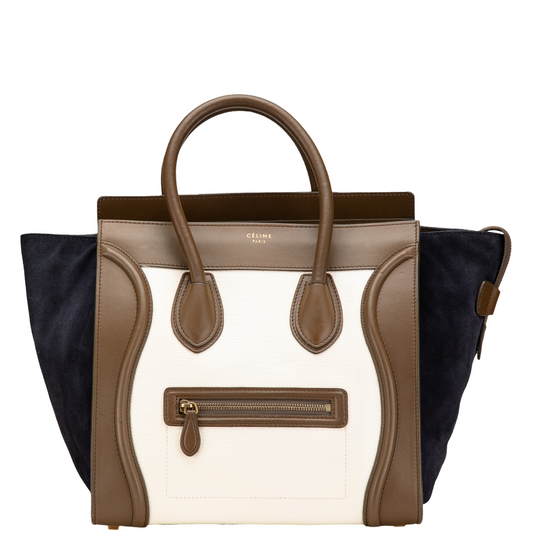 CELINE TRICOLOR MINI LUGGAGE HANDBAG