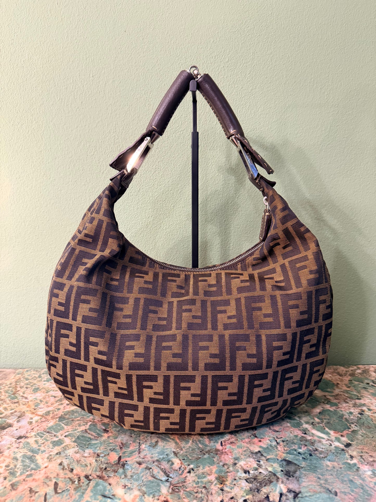 FENDI ZUCCA MEDIUM HOBO BAG