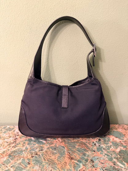 GUCCI BY TOM FORD BLACK NYLON JACKIE SHOULDER BAG