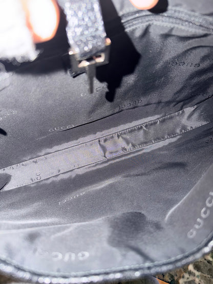 GUCCI BY TOM FORD BLACK NYLON JACKIE SHOULDER BAG