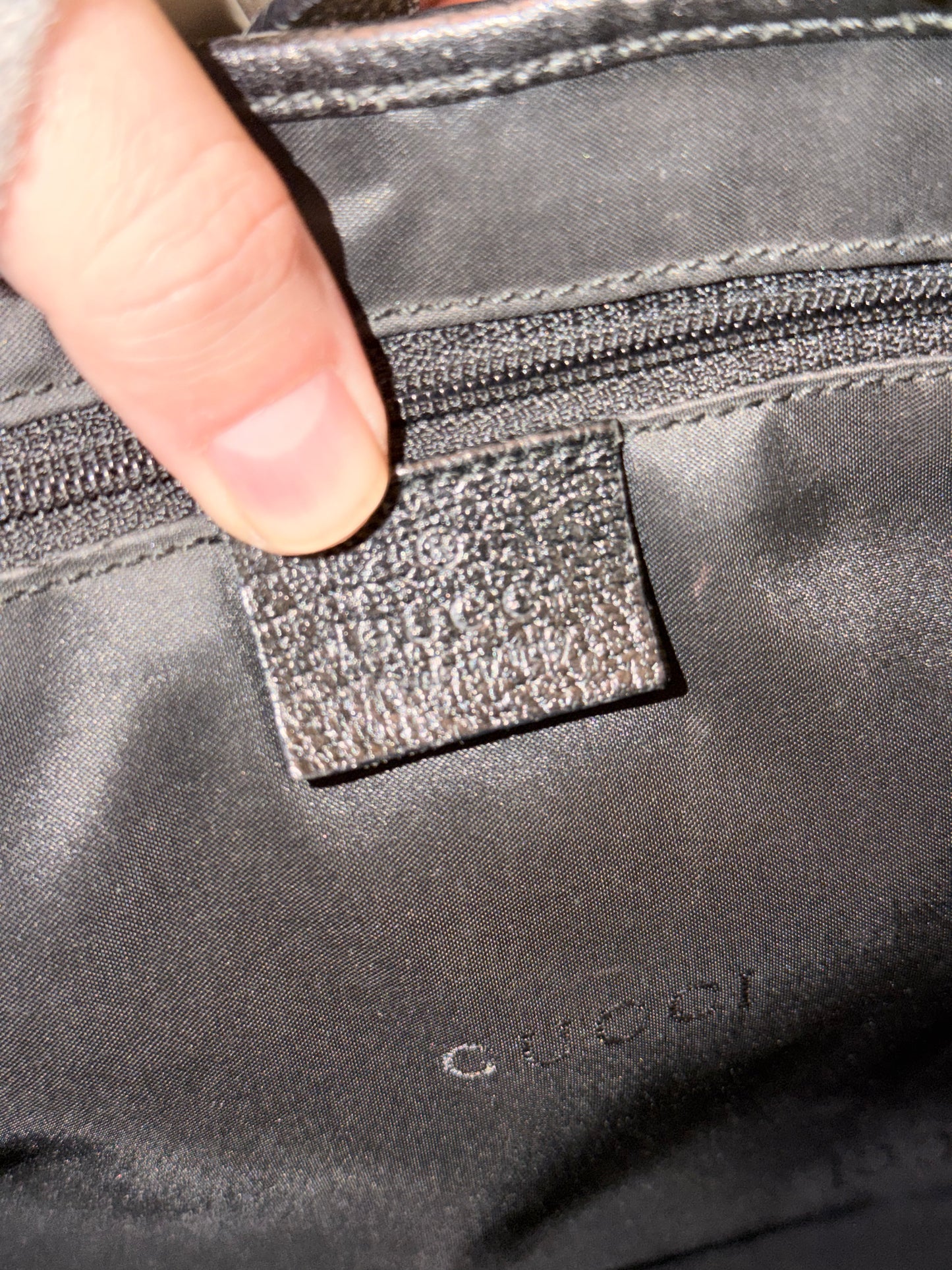 GUCCI BY TOM FORD BLACK NYLON JACKIE SHOULDER BAG