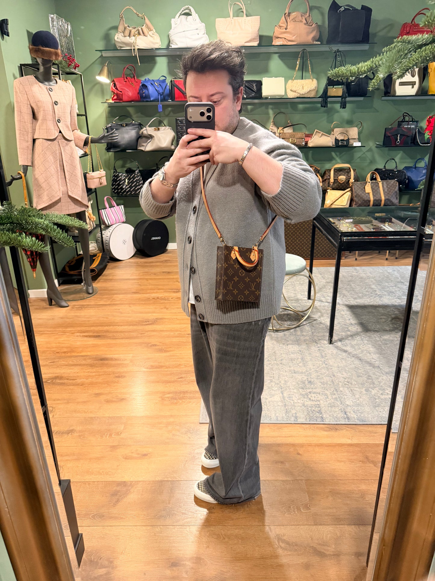 LOUIS VUITTON MONOGRAM PETIT SAC PLAT CROSSBODY BAG