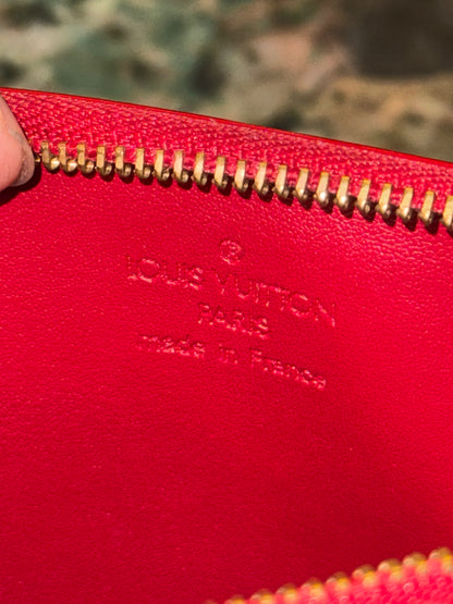 LOUIS VUITTON MONOGRAM VERNIS RED POCHETTE LEXINGTON