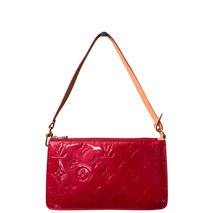 LOUIS VUITTON MONOGRAM VERNIS RED POCHETTE LEXINGTON