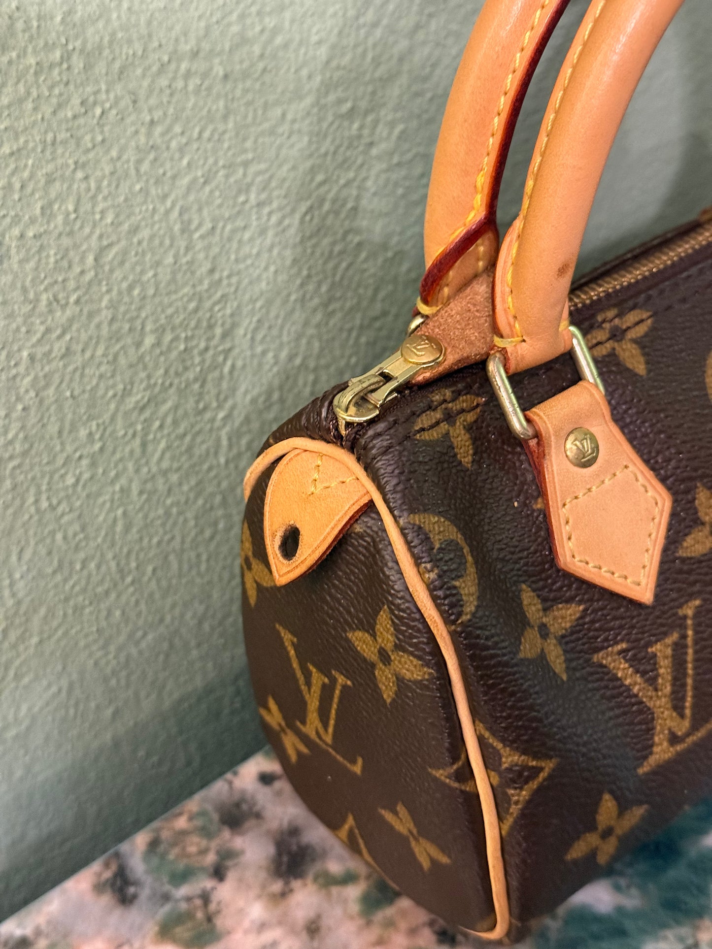 LOUIS VUITTON MONOGRAM MINI HL BOSTON BAG WITH STRAP