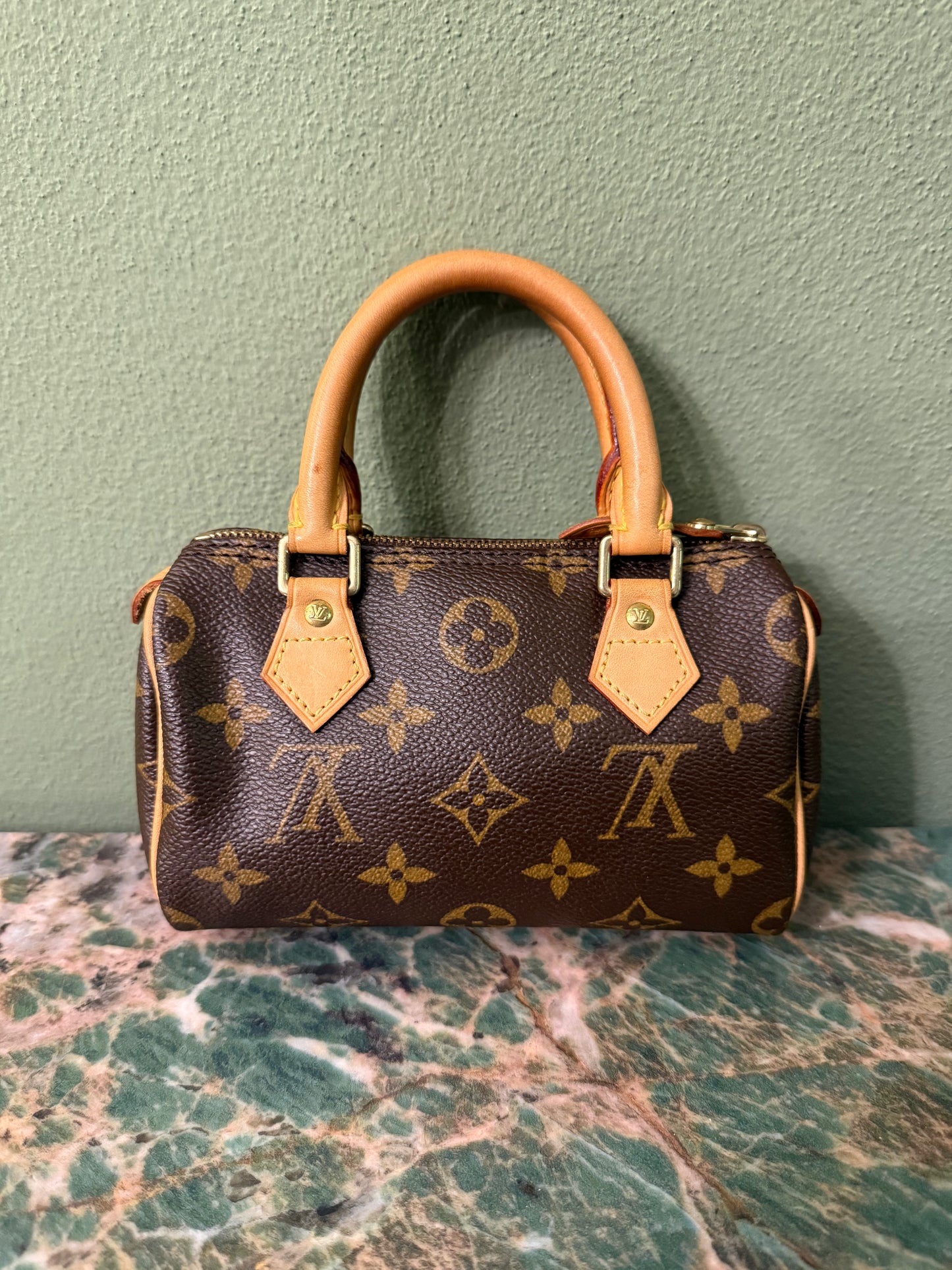 LOUIS VUITTON MONOGRAM MINI HL BOSTON BAG WITH STRAP