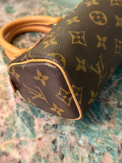 LOUIS VUITTON MONOGRAM MINI HL BOSTON BAG WITH STRAP