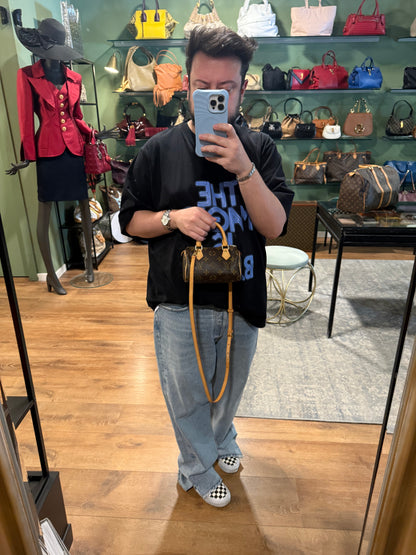 LOUIS VUITTON MONOGRAM MINI HL BOSTON BAG WITH STRAP