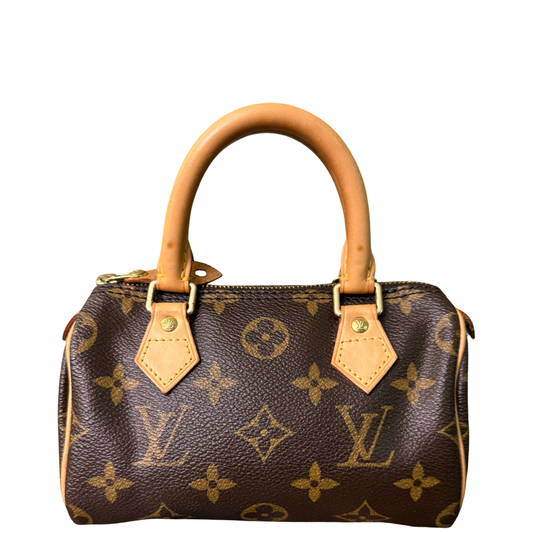 LOUIS VUITTON MONOGRAM MINI HL BOSTON BAG WITH STRAP