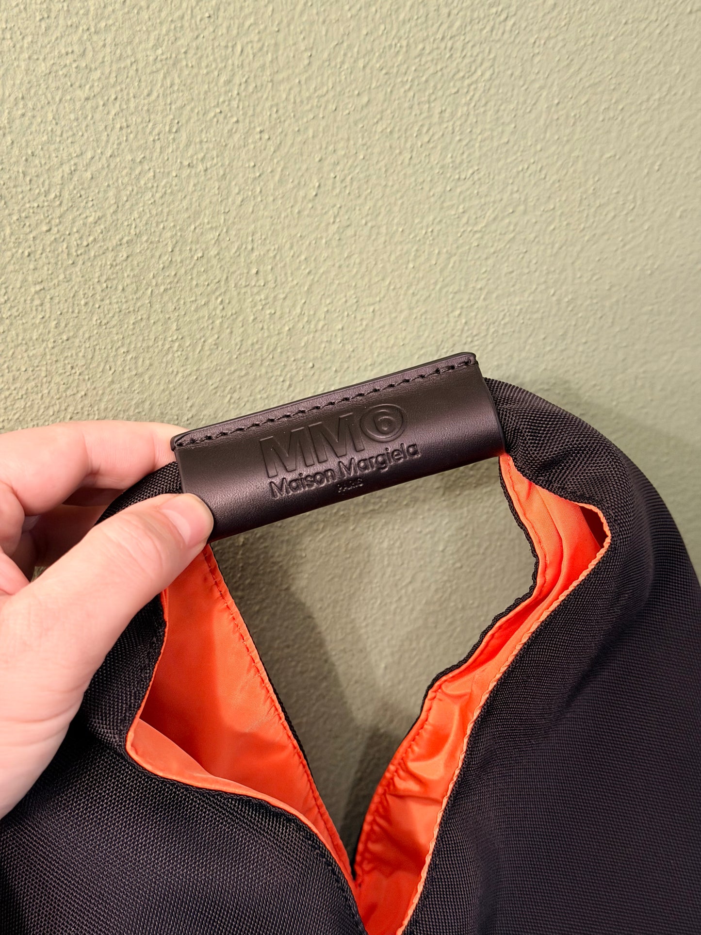 MAISON MARGIELA MM6 BLACK NYLON SMALL JAPANESE TOTE BAG