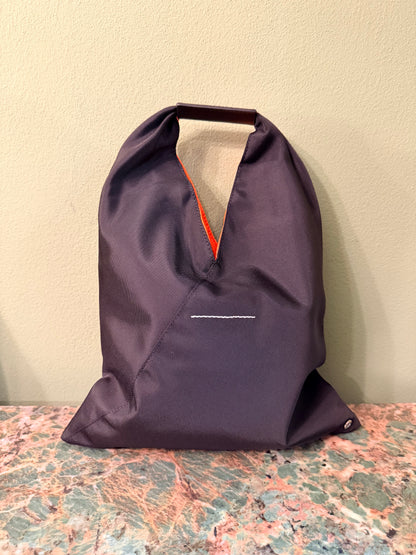 MAISON MARGIELA MM6 BLACK NYLON SMALL JAPANESE TOTE BAG