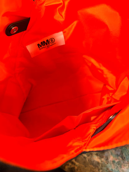 MAISON MARGIELA MM6 BLACK NYLON SMALL JAPANESE TOTE BAG