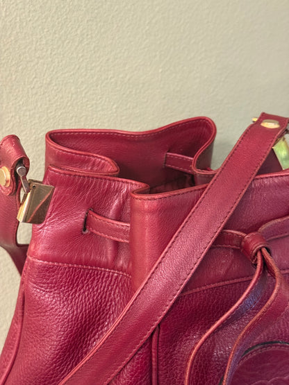CARTIER BURGUNDY LARGE BUCKET BAG