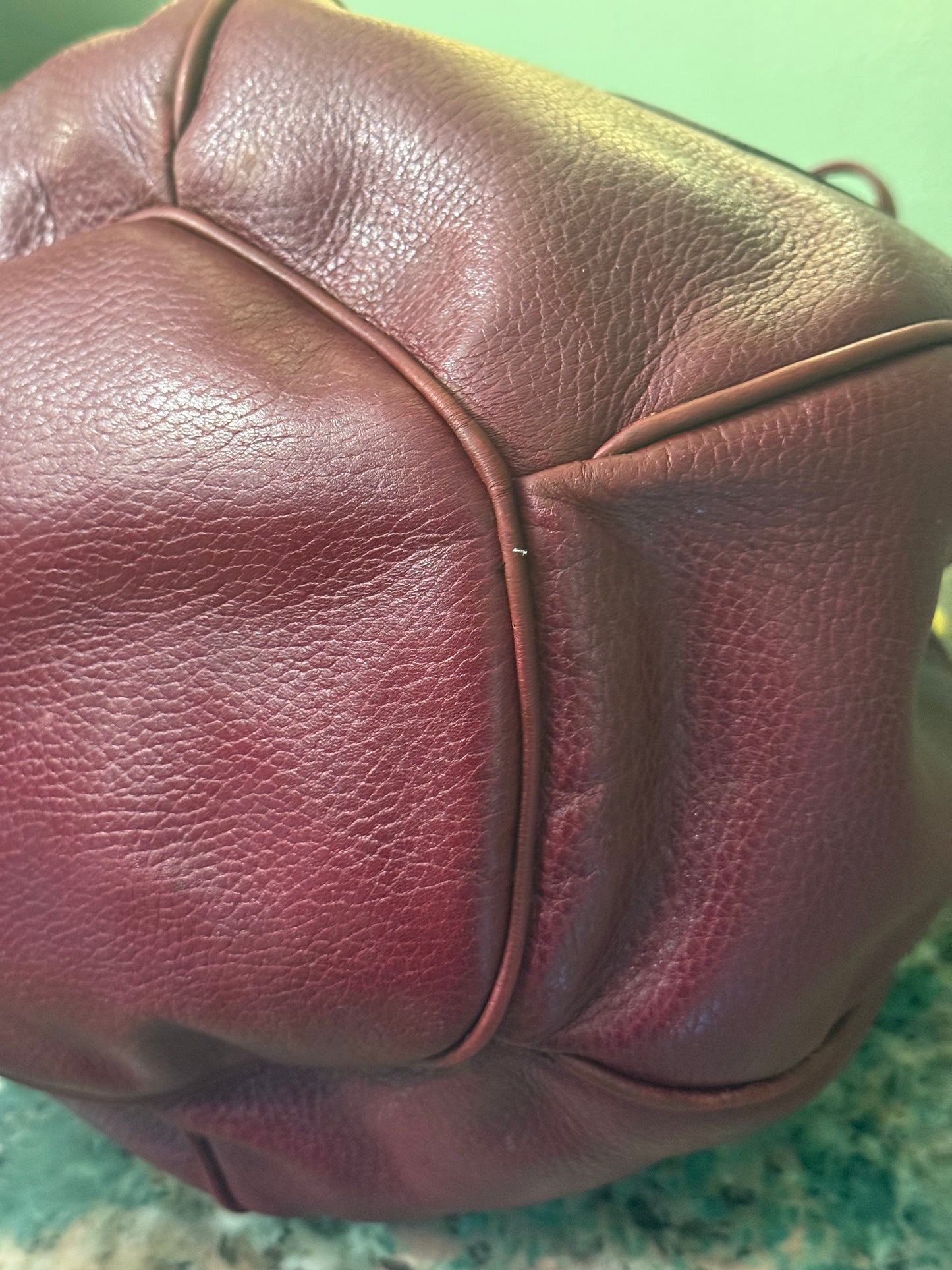 CARTIER BURGUNDY LARGE BUCKET BAG