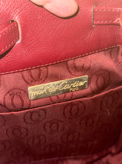 CARTIER BURGUNDY LARGE BUCKET BAG