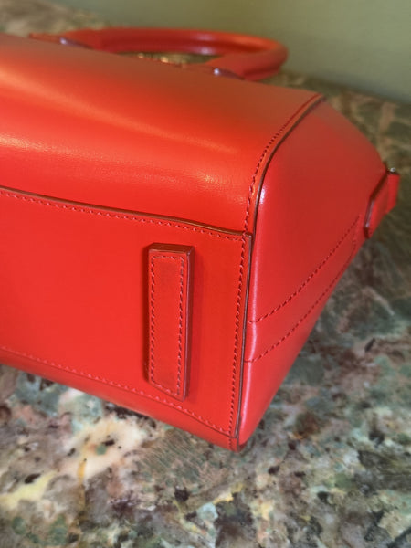 GIVENCHY RED MINI ANTIGONA CROSSBODY BAG