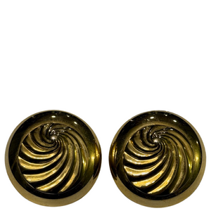 VINTAGE 60’S GOLD ROUND EARRINGS