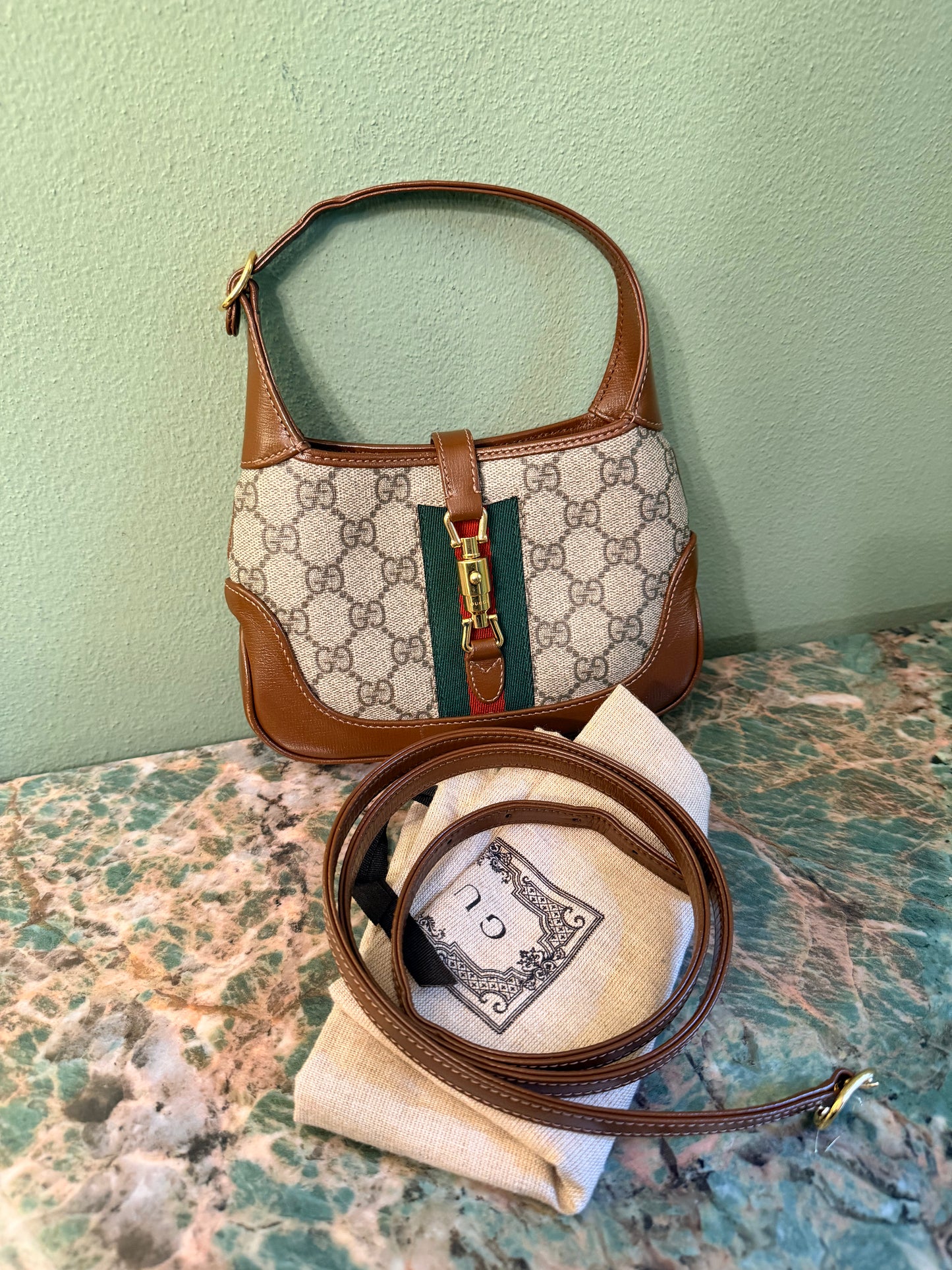 GUCCI GG SUPREME MINI JACKIE 1961 HANDBAG