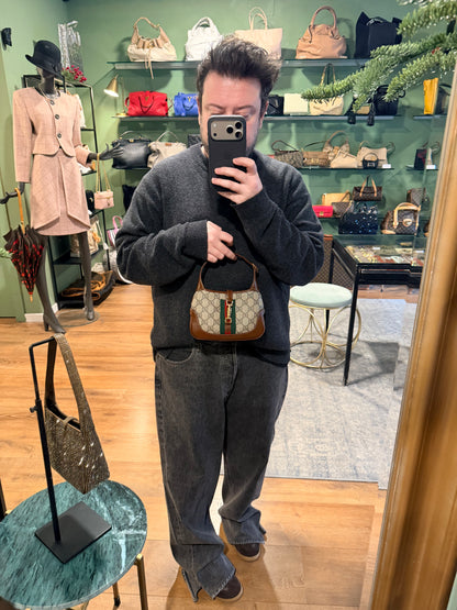 GUCCI GG SUPREME MINI JACKIE 1961 HANDBAG