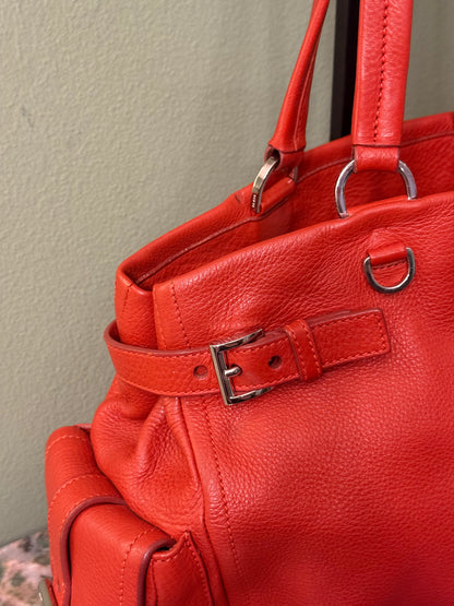 PRADA ORANGE SHOPPING TOTE