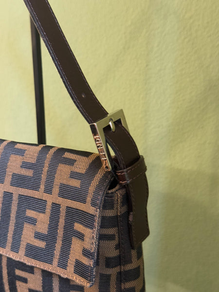 FENDI ZUCCA BAGUETTE SHOULDER BAG