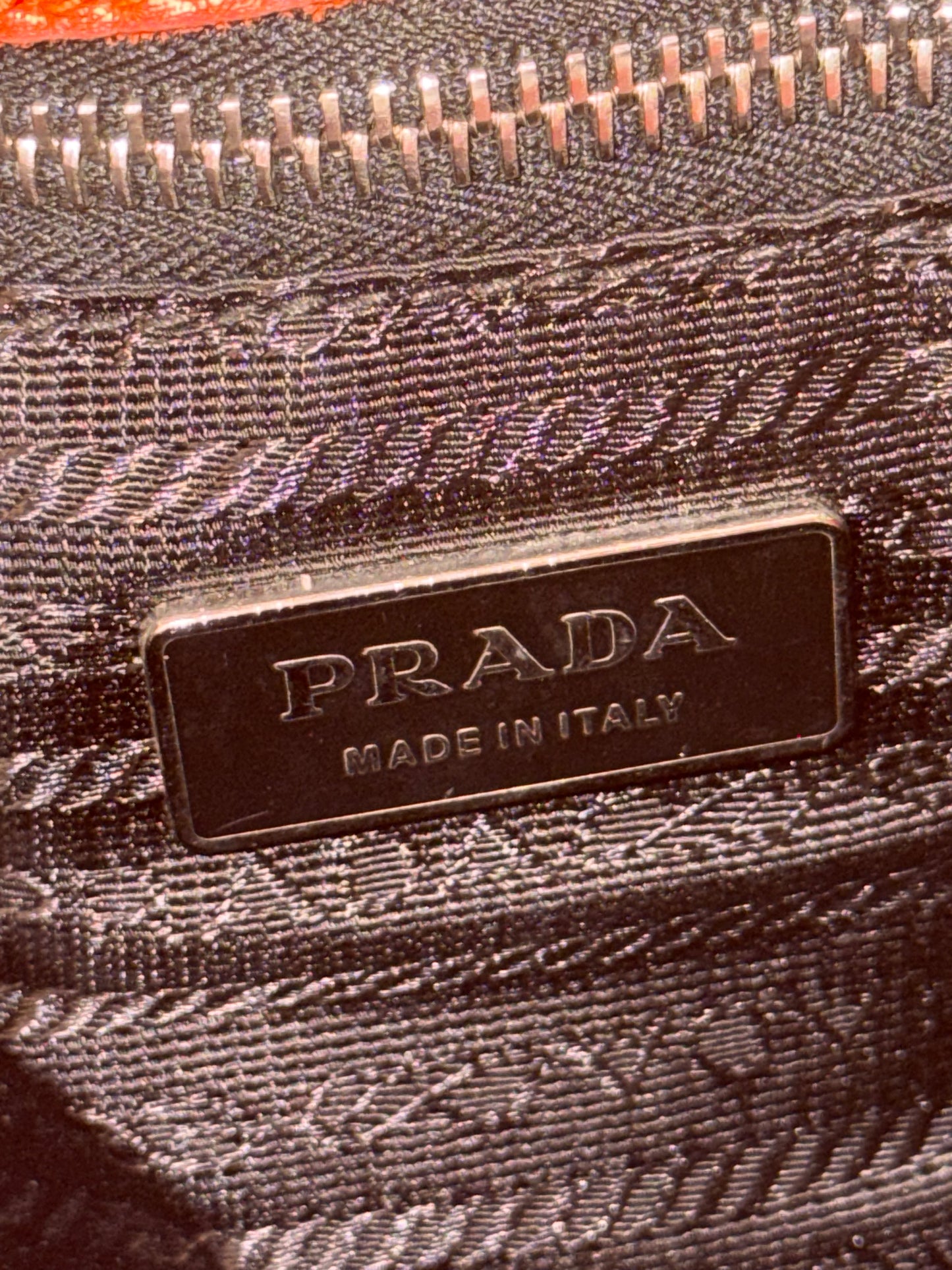 PRADA ORANGE SHOPPING TOTE