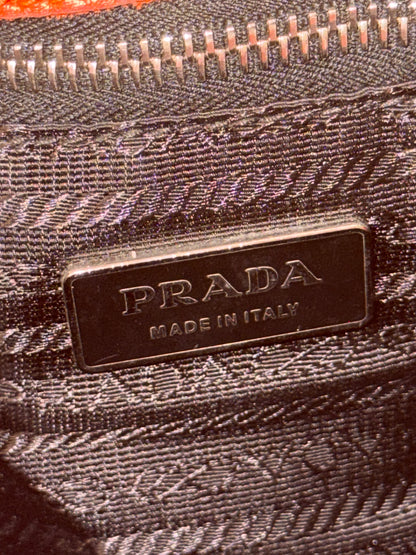 PRADA ORANGE SHOPPING TOTE