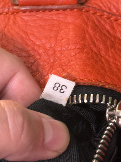 PRADA ORANGE SHOPPING TOTE