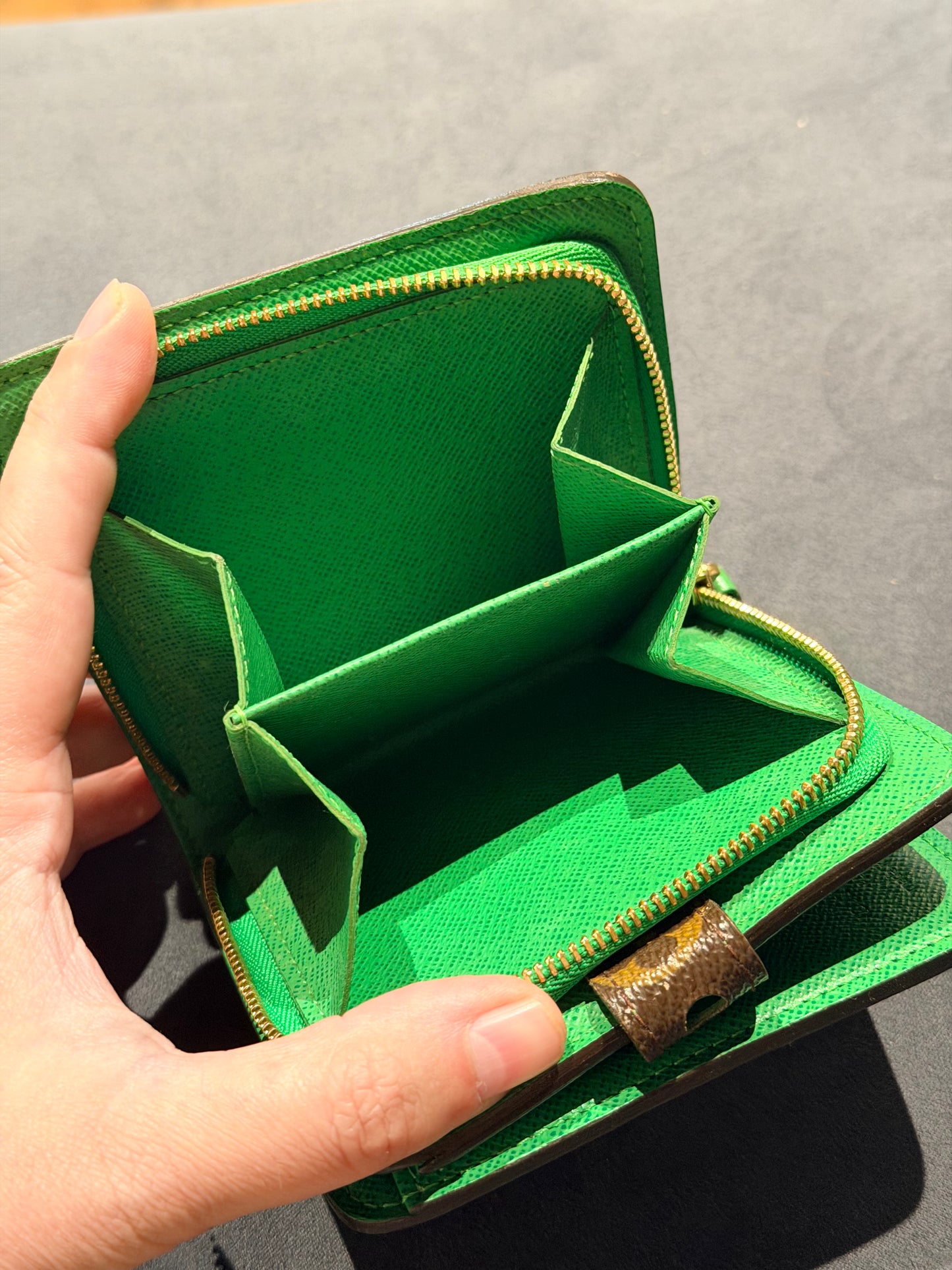 LOUIS VUITTON MONOGRAM PERFO COMPACT ZIP WALLET