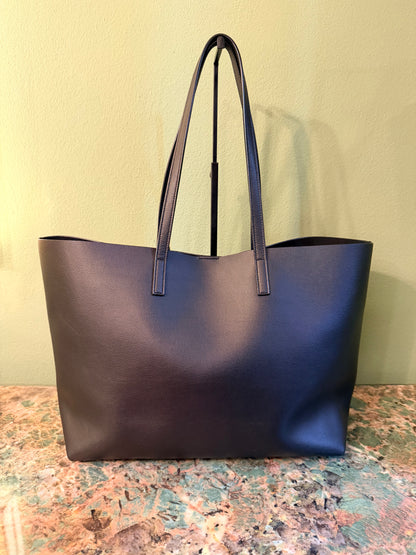SAINT LAURENT BLACK SHOPPING TOTE