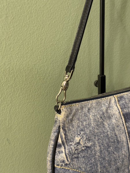 DIOR MINI DENIM SADDLE SHOULDER BAG