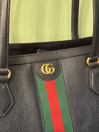 GUCCI BLACK OPHIDIA SHOPPING TOTE