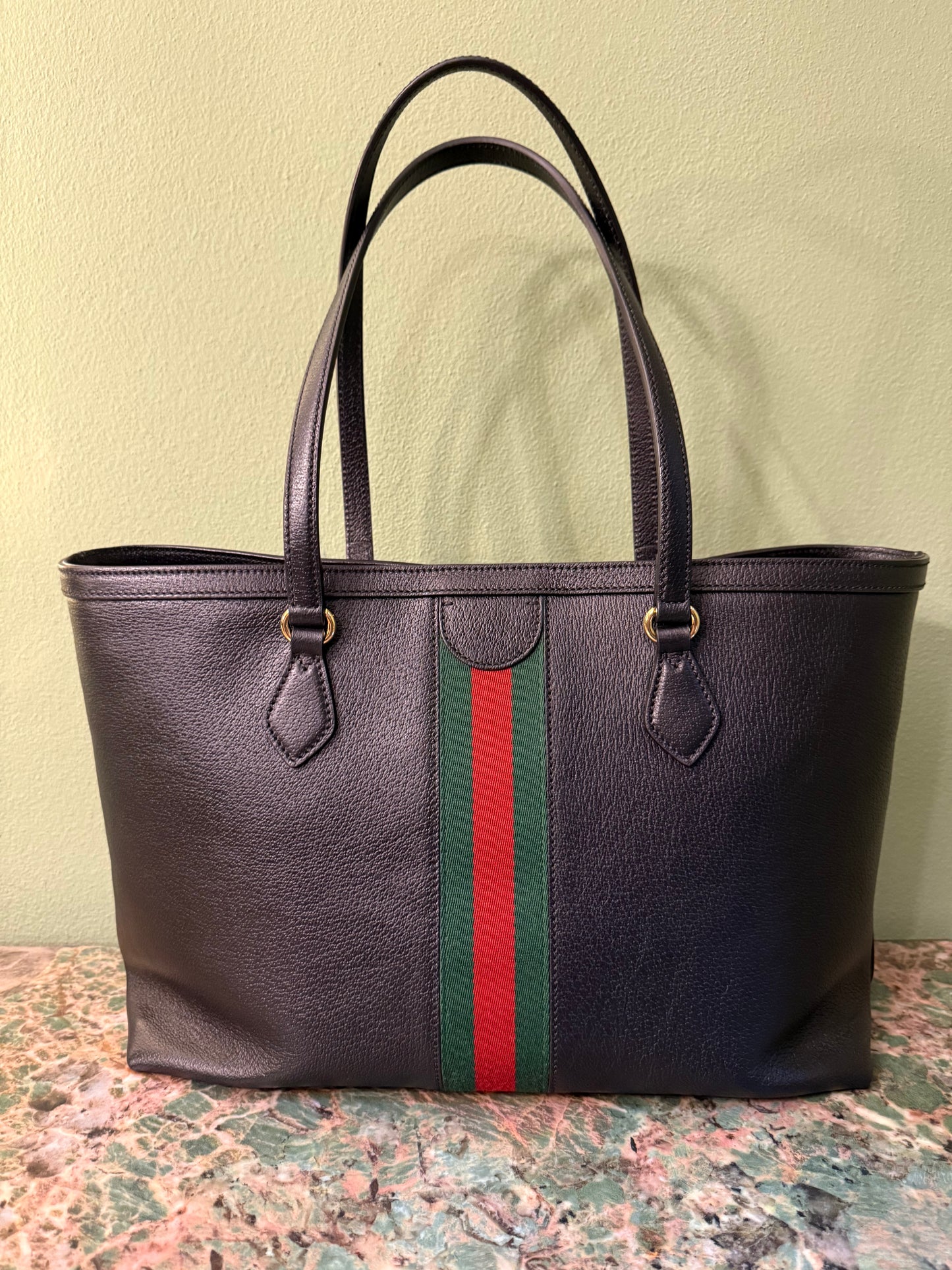 GUCCI BLACK OPHIDIA SHOPPING TOTE