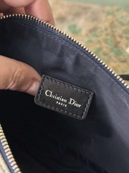 DIOR MINI DENIM SADDLE SHOULDER BAG