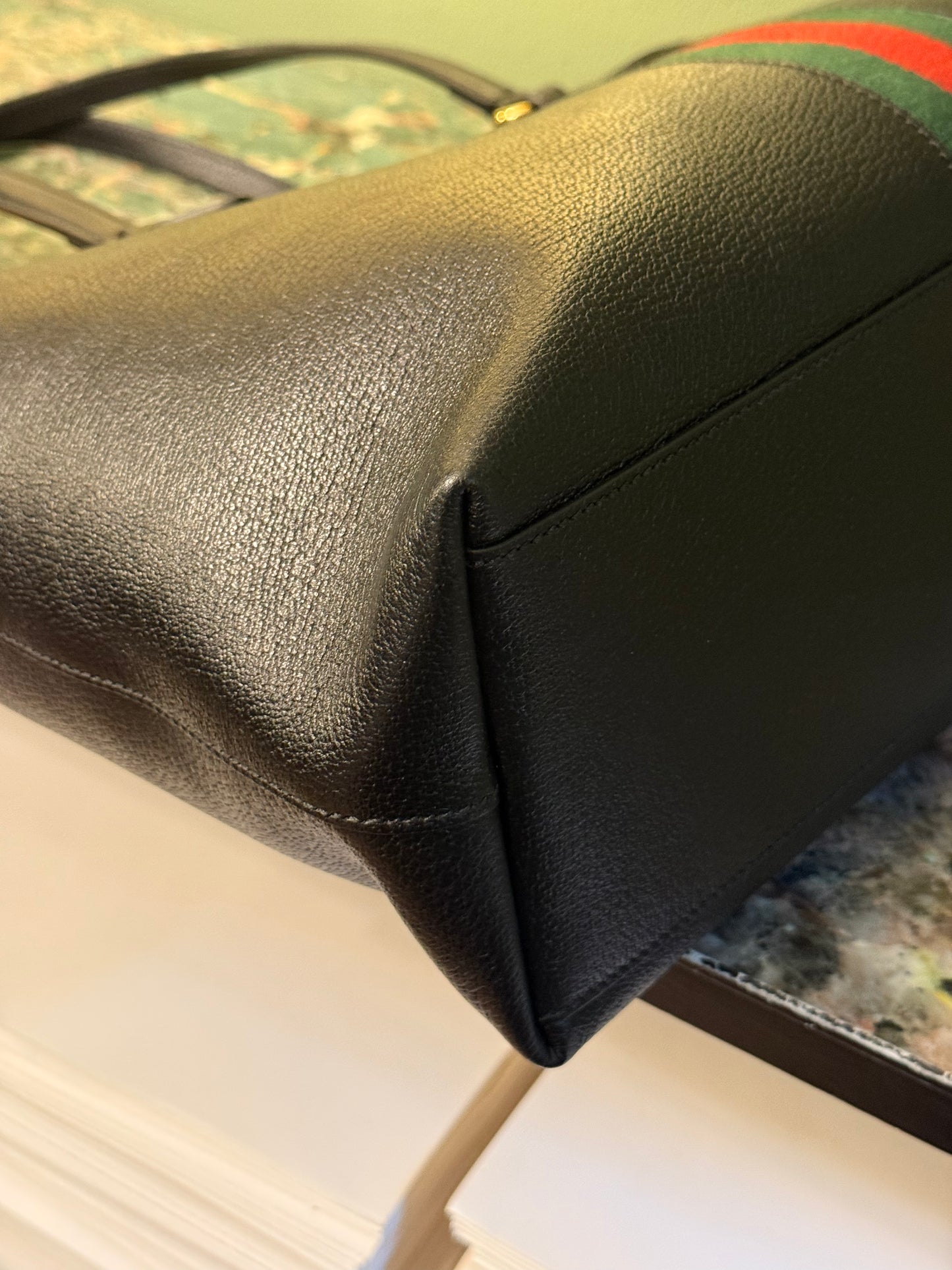 GUCCI BLACK OPHIDIA SHOPPING TOTE