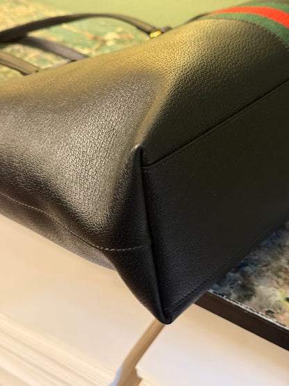GUCCI BLACK OPHIDIA SHOPPING TOTE