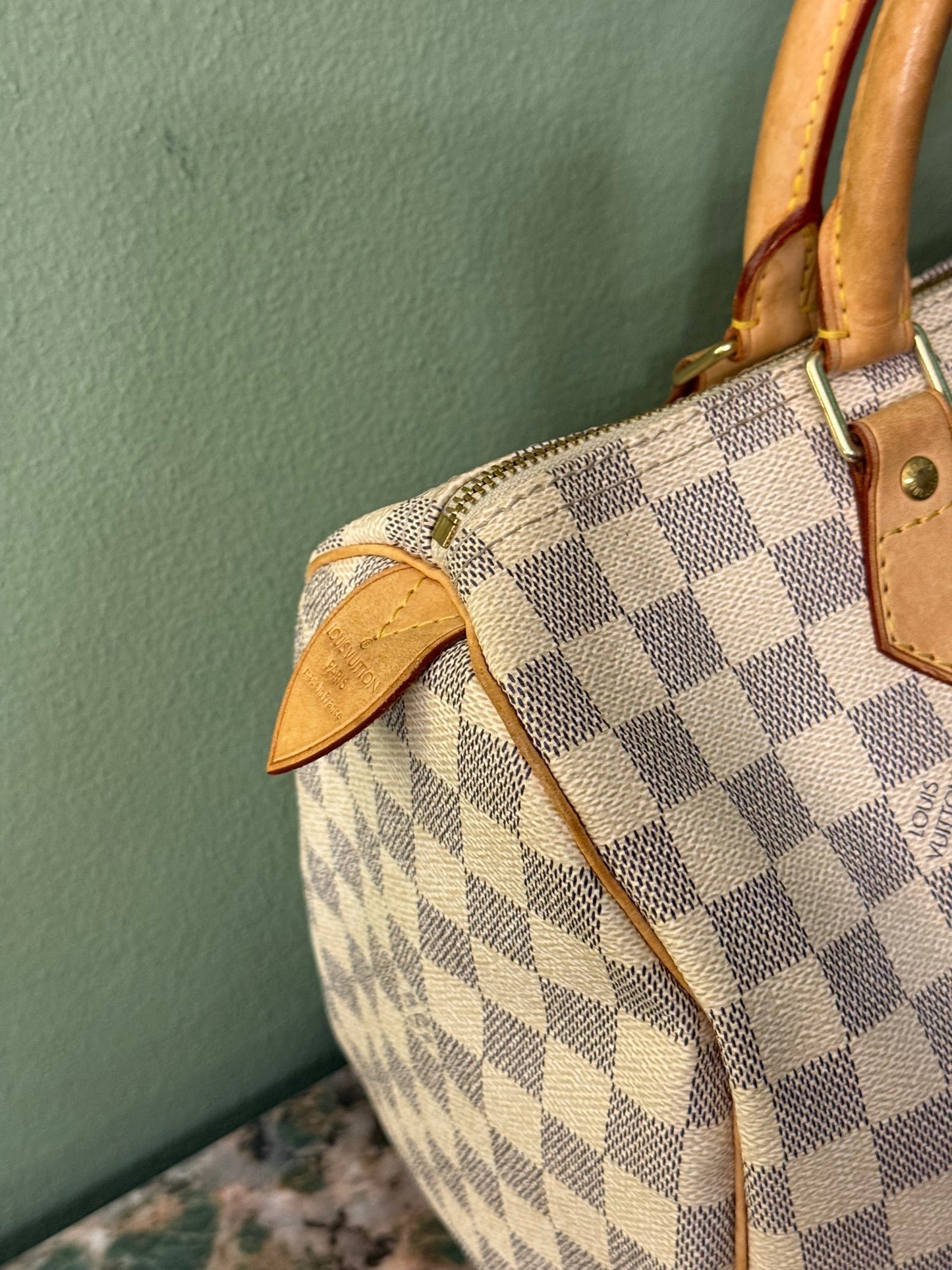 LOUIS VUITTON DAMIER AZUR SPEEDY 30 BOSTON BAG