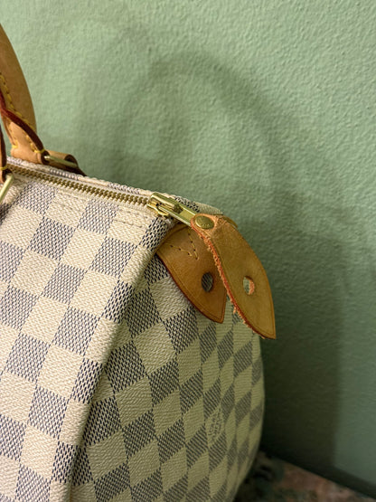 LOUIS VUITTON DAMIER AZUR SPEEDY 30 BOSTON BAG