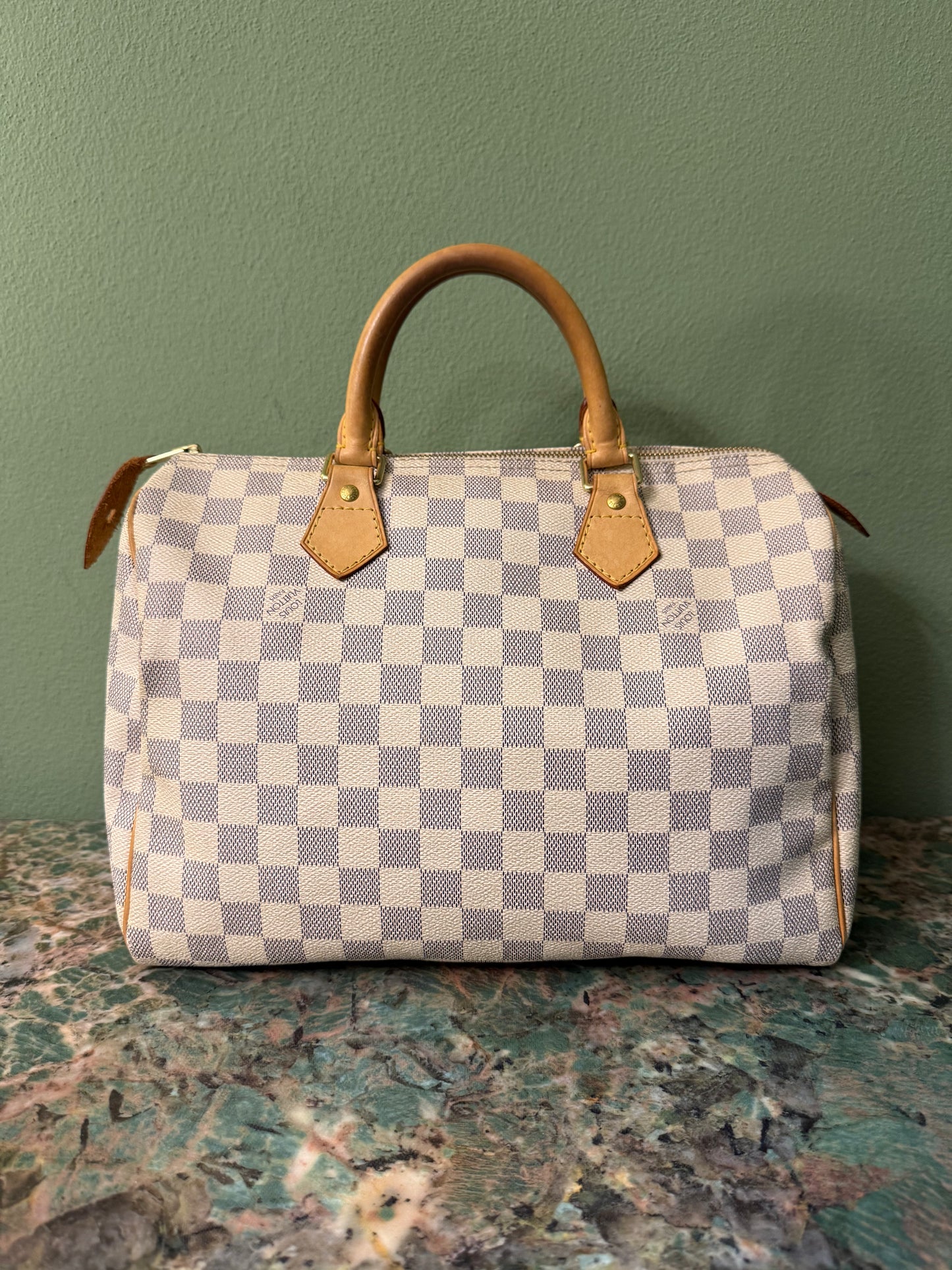 LOUIS VUITTON DAMIER AZUR SPEEDY 30 BOSTON BAG