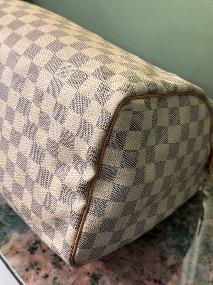 LOUIS VUITTON DAMIER AZUR SPEEDY 30 BOSTON BAG