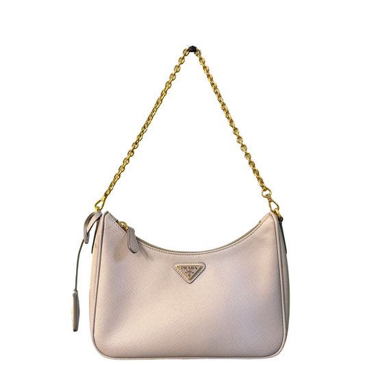 PRADA GRAY SAFFIANO RE-EDITION 2005 CROSSBODY BAG
