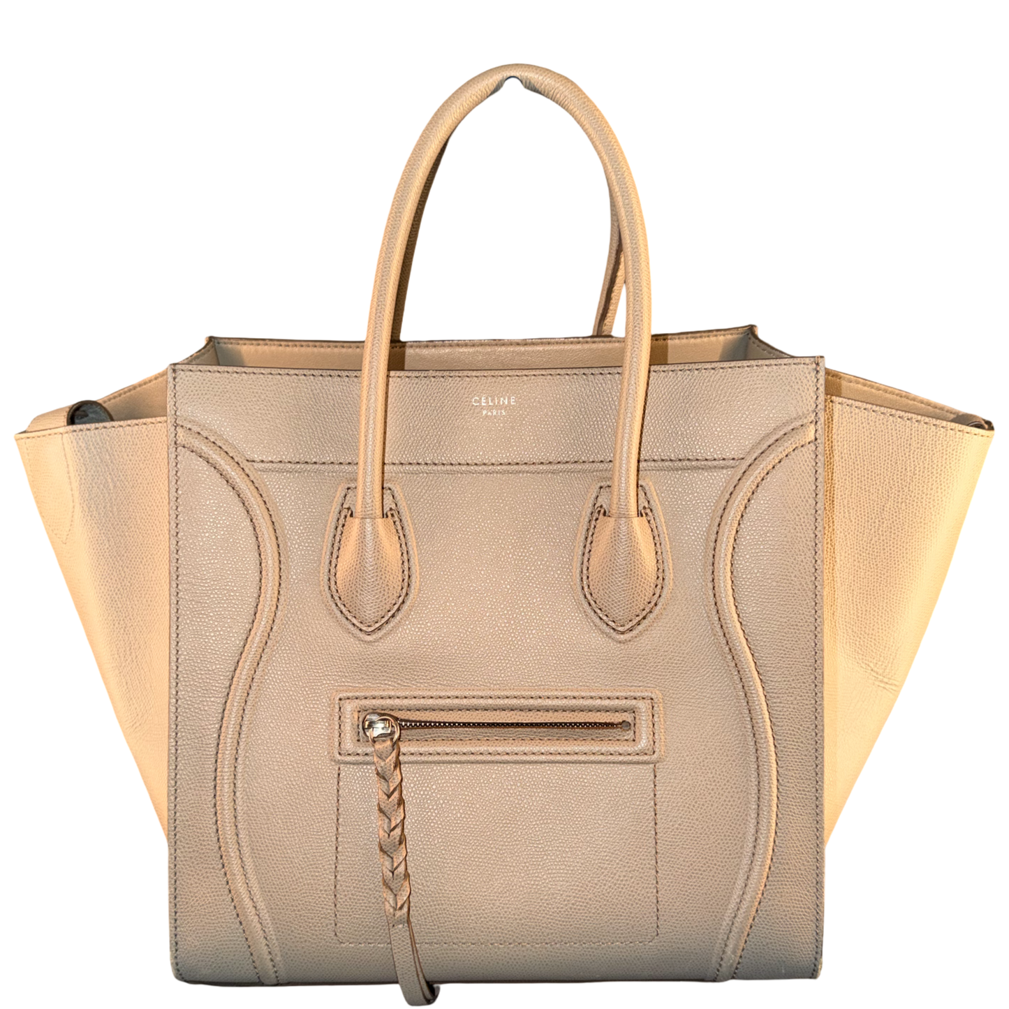 CÈLINE TAUPE PHANTOM LUGGAGE HANDBAG