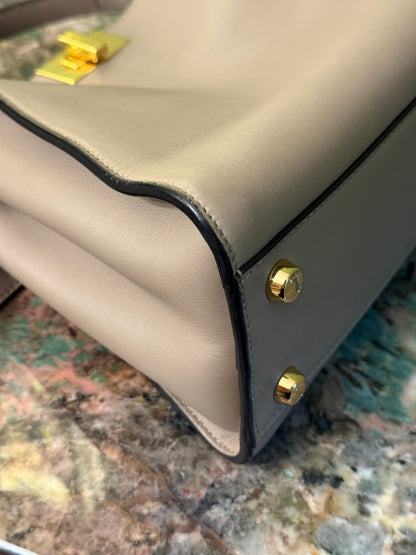 FENDI TAUPE SMALL PEEKABOO HANDBAG