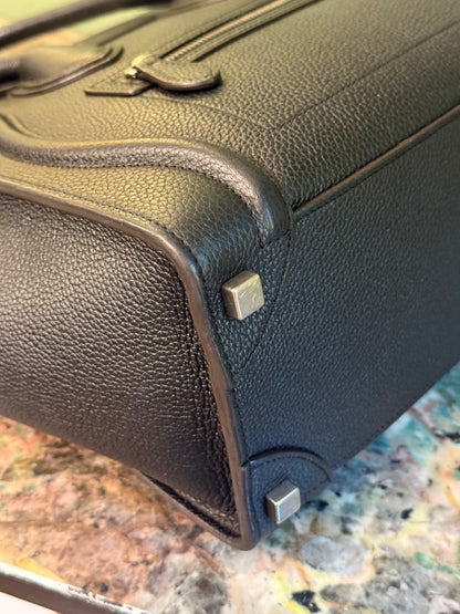 CELINE BLACK MICRO LUGGAGE HANDBAG