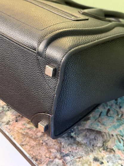CELINE BLACK MICRO LUGGAGE HANDBAG