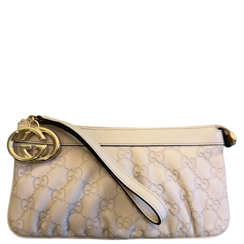 GUCCI CREAM GUCCISSIMA MINI POCHETTE