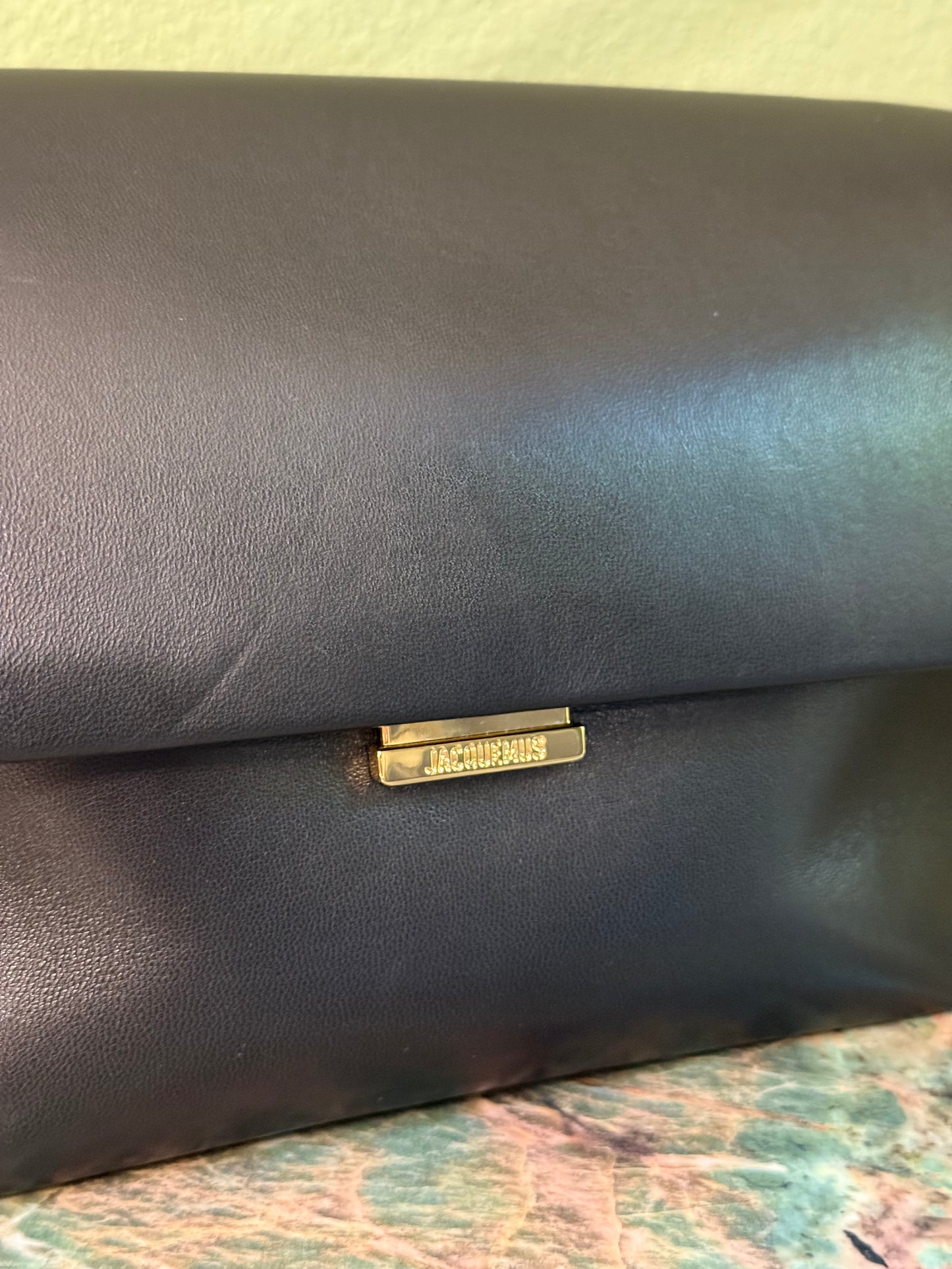 JAQUEMUS BLACK LE ROND CARRÉ SHOULDER BAG