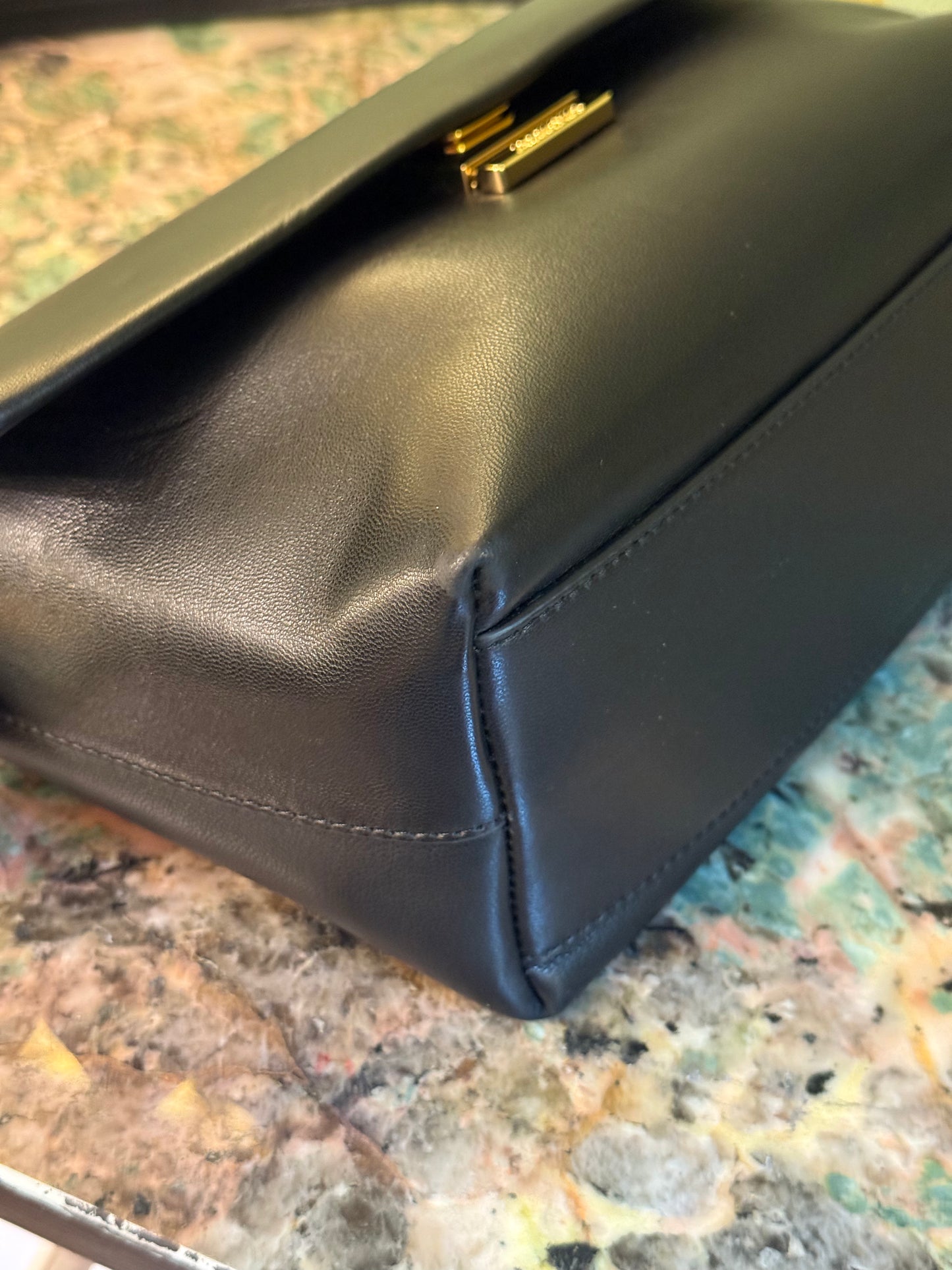 JAQUEMUS BLACK LE ROND CARRÉ SHOULDER BAG