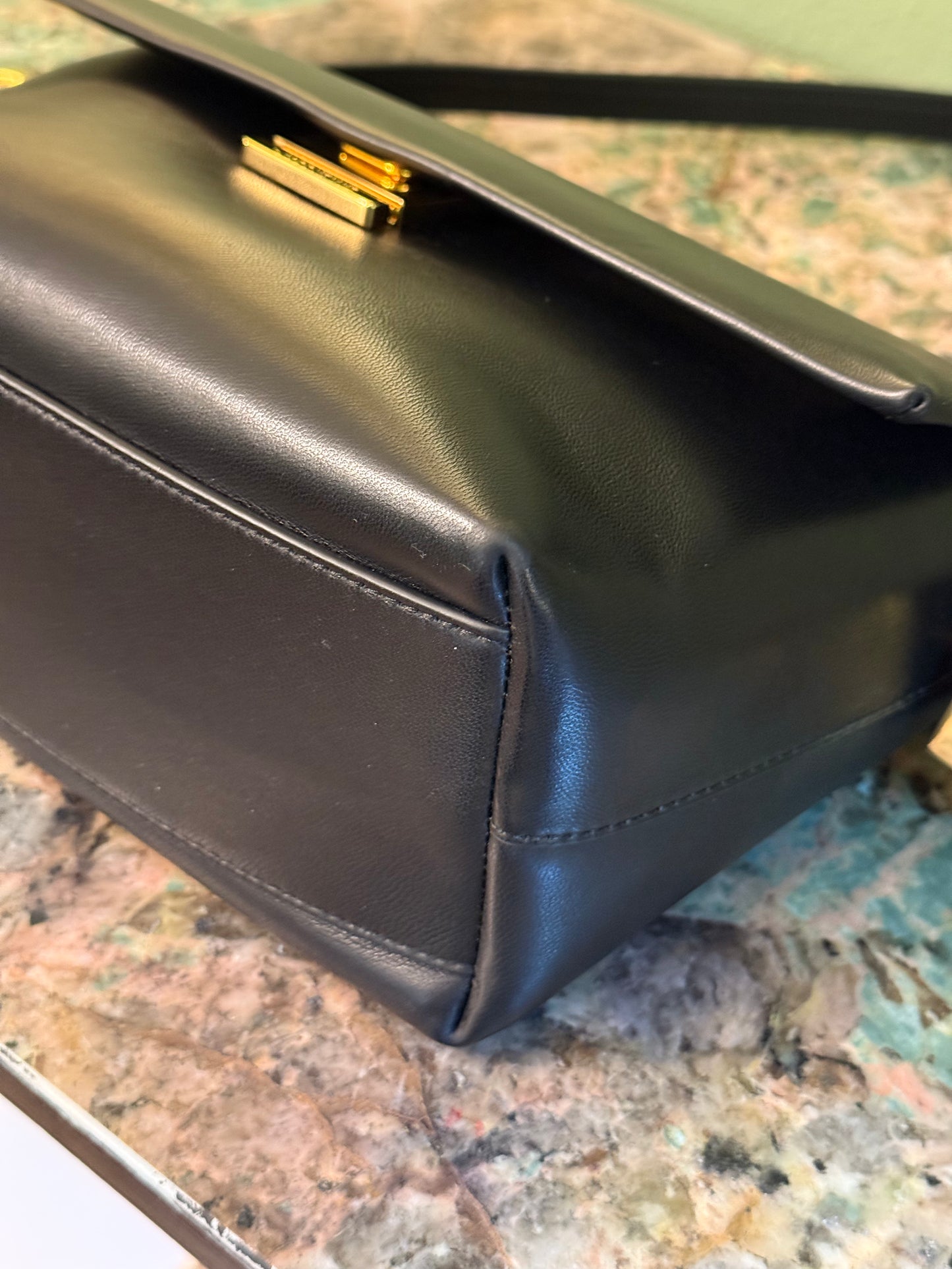 JAQUEMUS BLACK LE ROND CARRÉ SHOULDER BAG